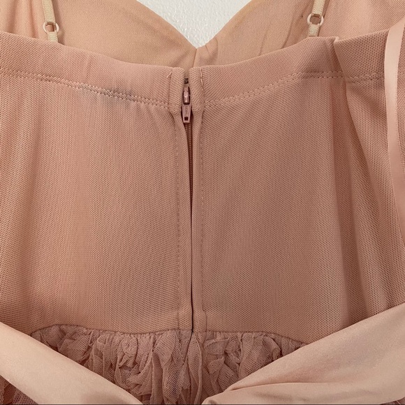 Macy’s Pink Cocktail Dress with tulle roses - Picture 3 of 7